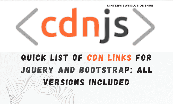 List of CDN Links for jQuery and Bootstrap: All Versions Included